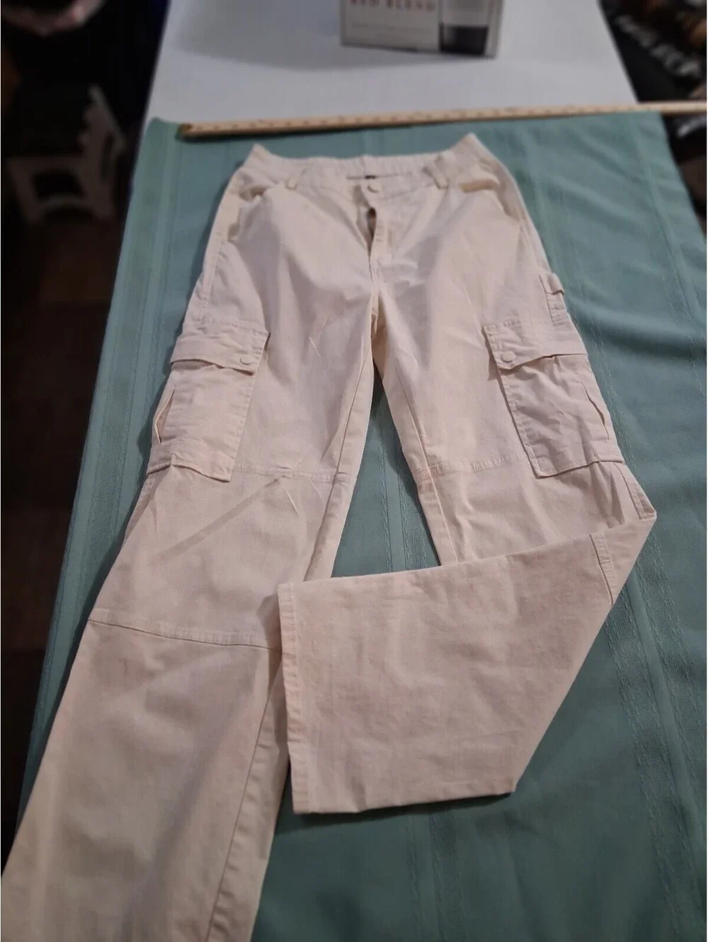 Gilipur Apricot Cargo Pants with Pockets, 97% Cotton, Size S